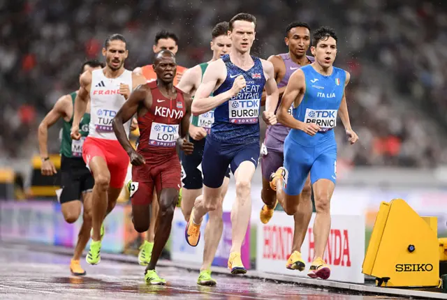 Max Burgin of Team Great Britain leads