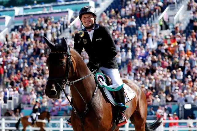 Gold medalist Michael Jung with horse Chipmunk