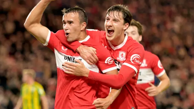 Middlesbrough celebrate goal