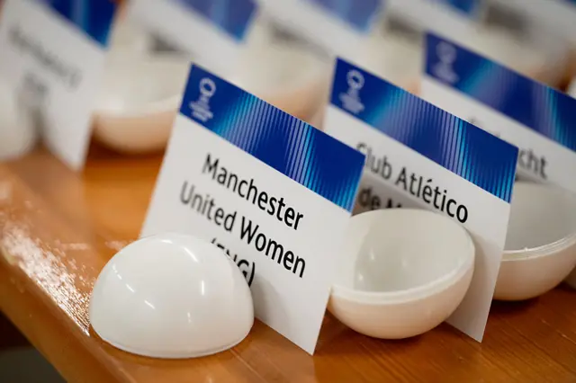 Manchester United card at Women's Champions League draw