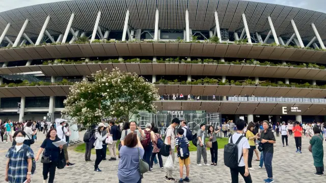 A view of Japan’s National Stadium