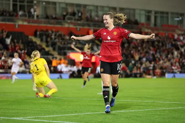 Elisabeth Terland celebrates hat-trick against Brann