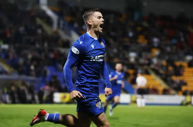 St Johnstone winger Josh McPake celebrates