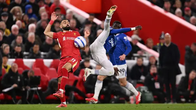 Liverpool v Everton action