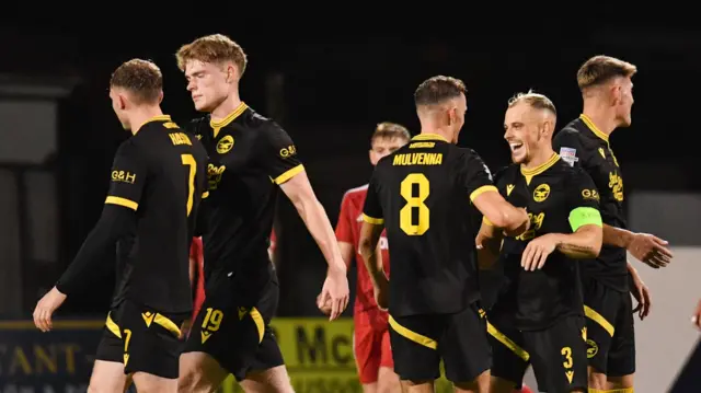 Reece Neale celebrates his goal