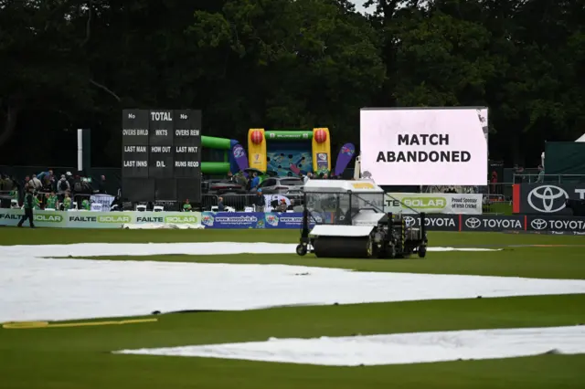 Wet outfield in Ireland