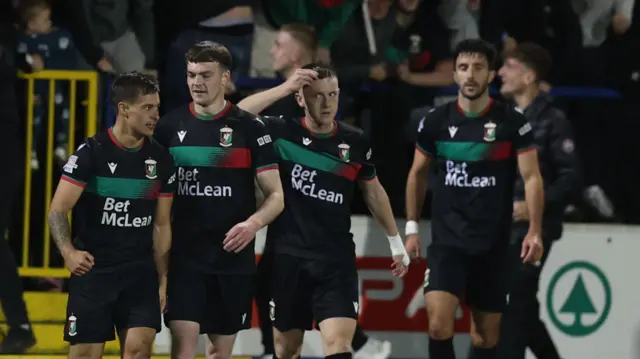 Glentoran celebrate