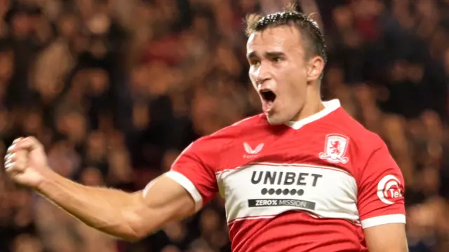 David Strelec celebrates goal