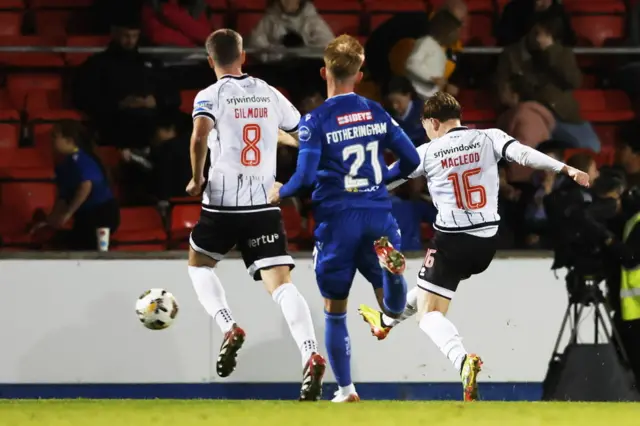 Dunfermline's Rory MacLeod scores
