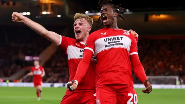 Middlesbrough celebrate goal