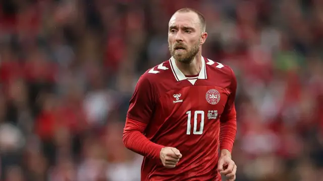 Eriksen in action for Denmark