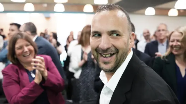 Zack Polanski moments after winning the Green Party leadership election