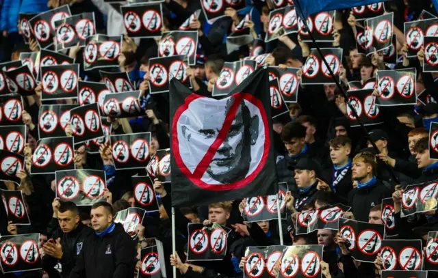 Rangers fans protest