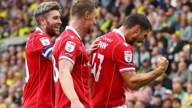 Wrexham celebrate scoring