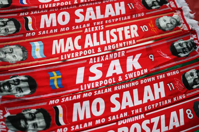 A detailed view of an Alexander Isak scarf