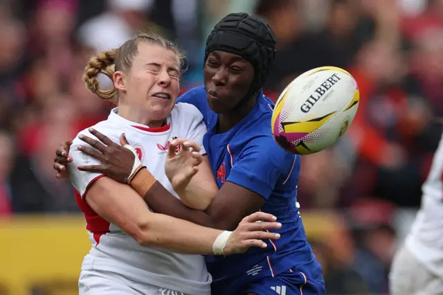 Zoe Harrison is tackled