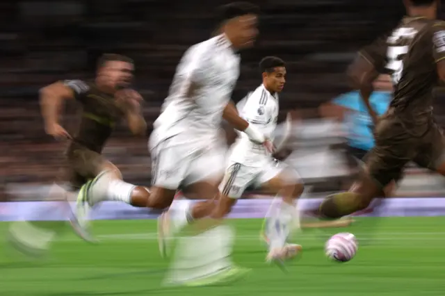 Fulham's Josh King runs