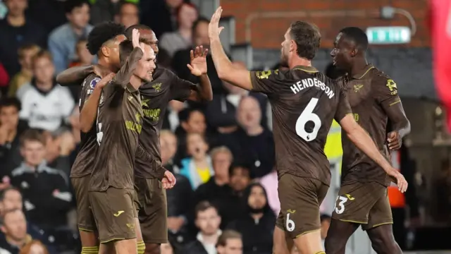 Brentford celebrate scoring