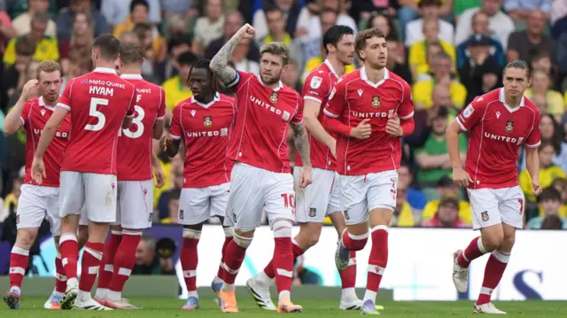 Wrexham celebrate scoring