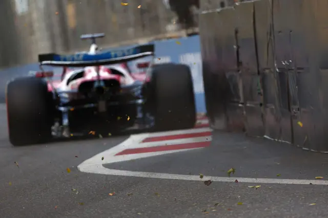 Rear view of Ferrari of Charles Leclerc