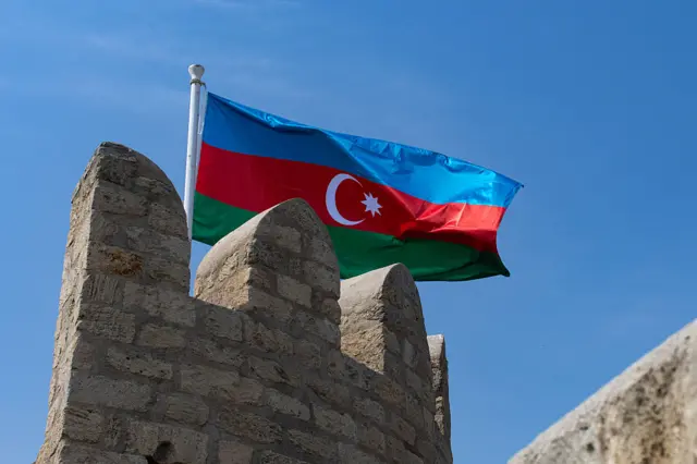 The Azerbaijan flag