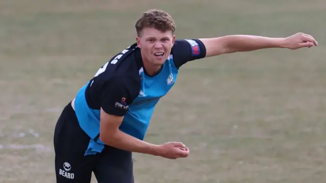 Ethan Brookes bowling.