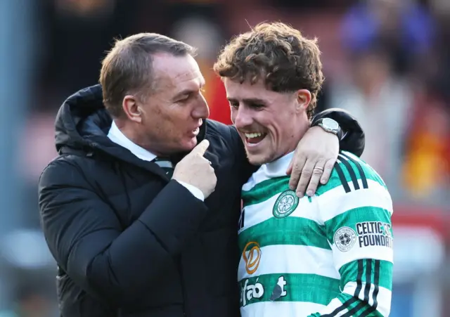 Brendan Rodgers with Luke McCowan