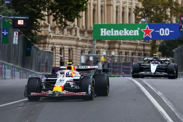 Liam Lawson ahead of Kimi Antonelli