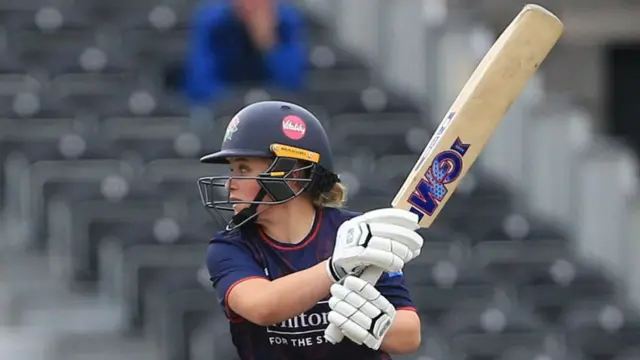 Seren Smale batting for Lancashire