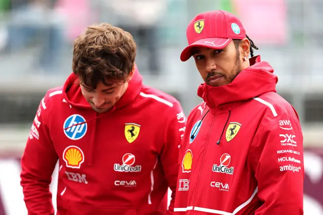 Charles Leclerc and Lewis Hamilton