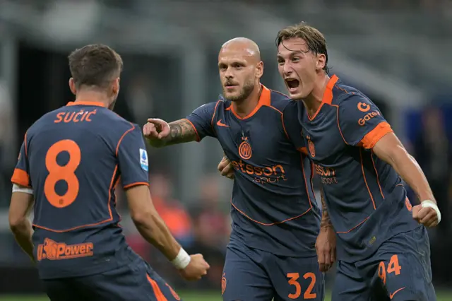 Dimarco celebrates his goal