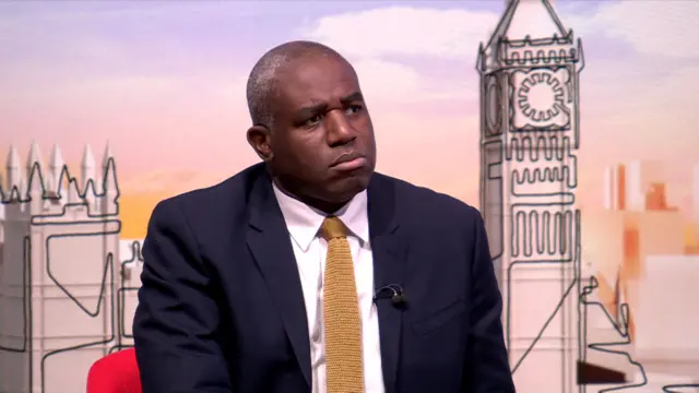 Lammy sits in the Sunday with Laura Kuenssberg Studio