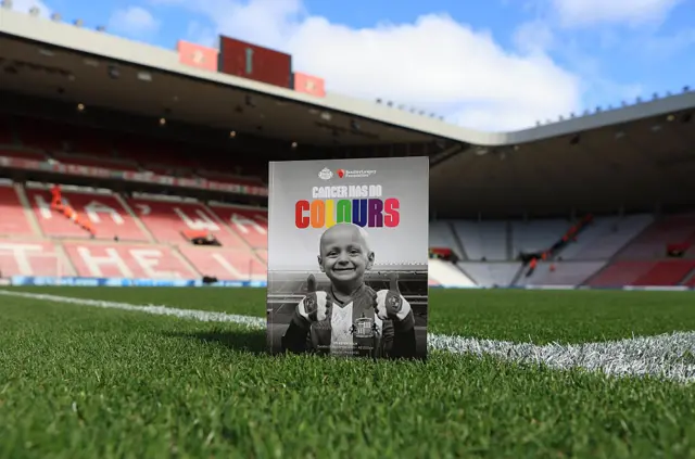 Bradley Lowery on the front of the programme for Sunderland v Aston Villa