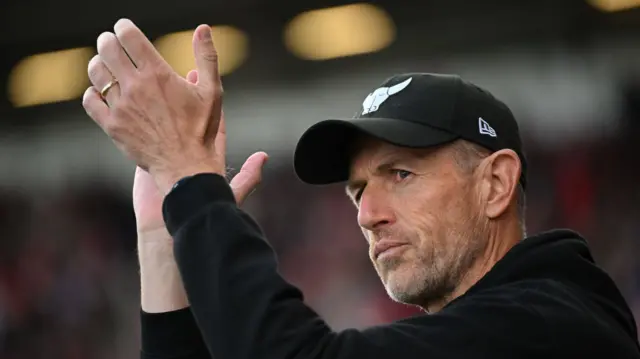 Oxford boss Gary Rowett applauds
