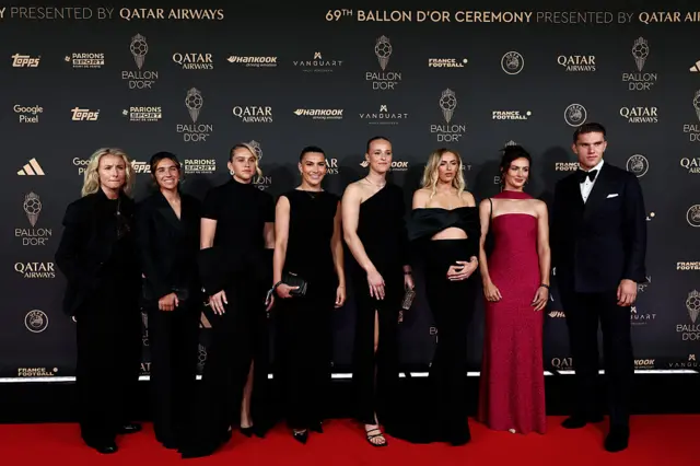 Arsenal players pose on the red carpet