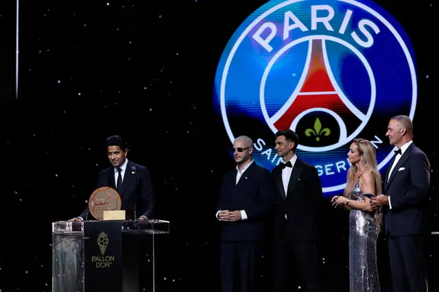 PSG president collects men's club of the year award