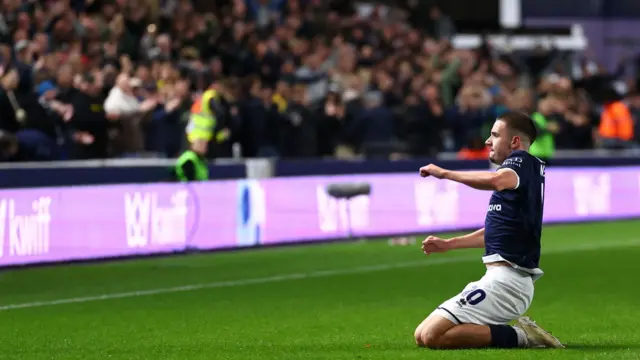 Camiel Neghli of Millwall celebrates after scoring