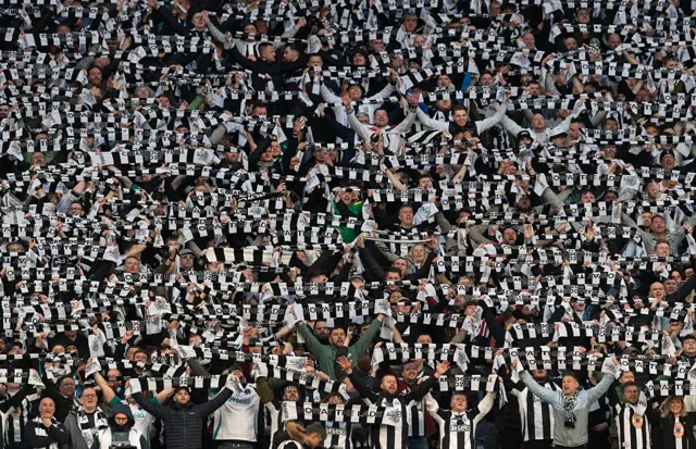 Newcastle fans in Wembley