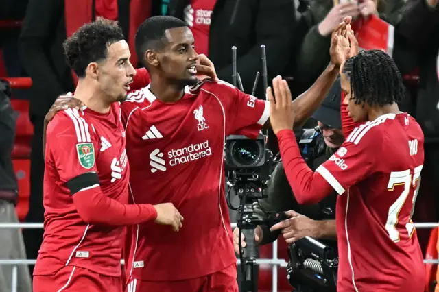 Alexander Isak celebrates