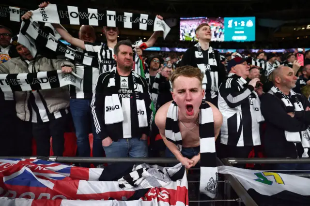 Newcastle fans celebrate