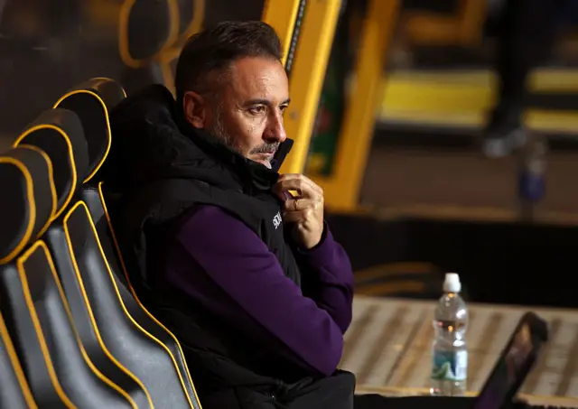 Pereira sits on the bench