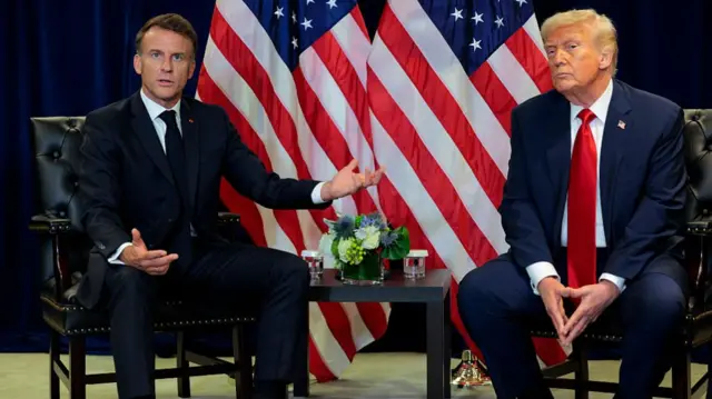 Emmanuel Macron and Donald Trump
