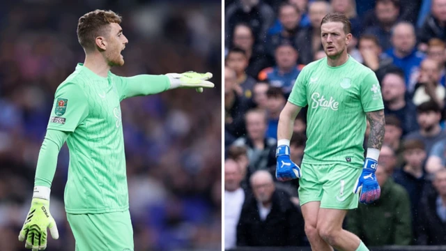 Graphic of Mark Travers and Jordan Pickford