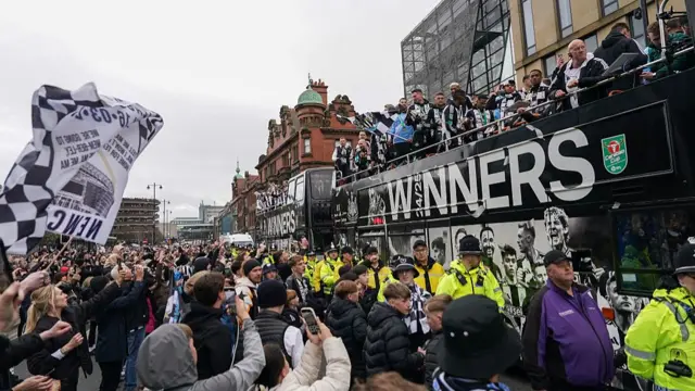 Newcastle bus parade