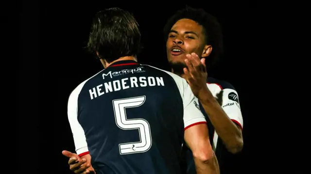 Falkirk players celebrating