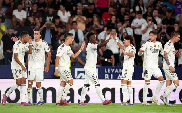 Real Madrid's players celebrate