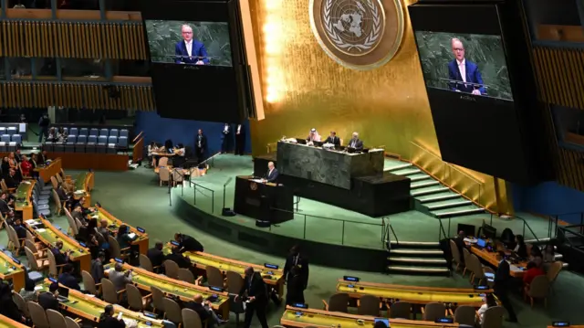 Australian Prime Minister Anthony Albanese at the United Nations (UN) headquarters in New York