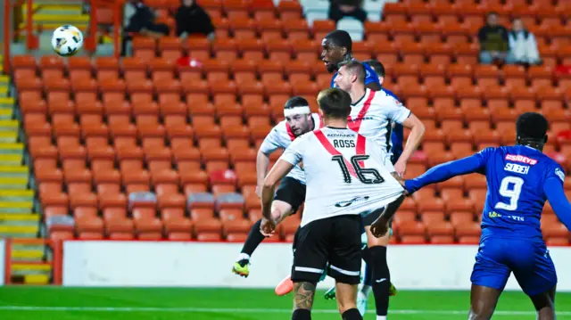 Cheick Diabate scores for St Johnstone against Airdrieonians