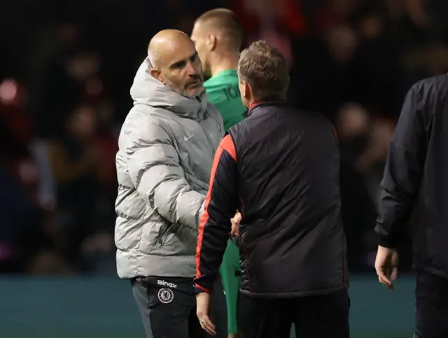 Maresca and Skubala shake hands
