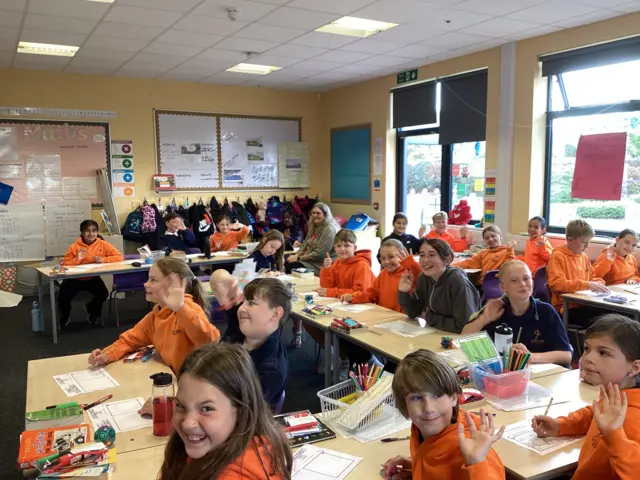 Kids on Hayfield Cross C of E